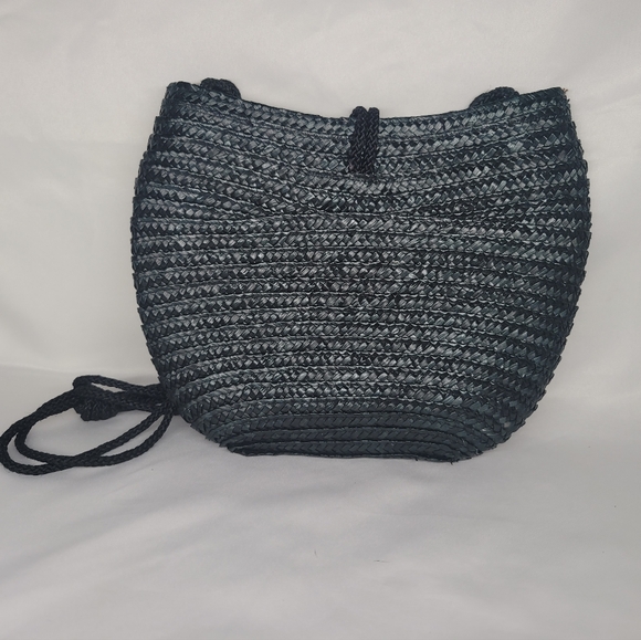 Vintage 1960s LESCO - Black - Woven Shoulder Bag - Made in Hong Kong - Picture 4 of 10